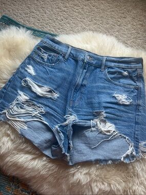 American Eagle Outfitters Blue Denim Jeans with Button Waist